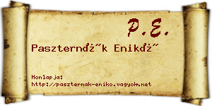 Paszternák Enikő névjegykártya