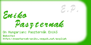eniko paszternak business card