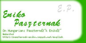 eniko paszternak business card